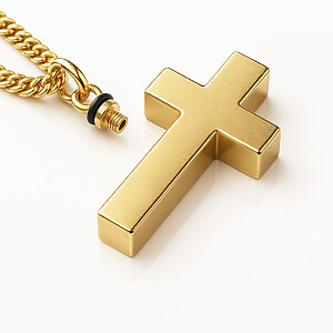 Asche Schmuck Kette Anhaenger Urnenschmuck Erinnerungsschmuck Kreuz Gravur Personalisiert Gold Silber Rose Trauerschmuck