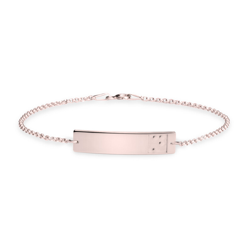 Braille Trauerschmuck Erinnerungen Fühlen Tasten Schmuckmanufaktur Braillekette Silber Gold Rose Vergoldet Gedenkschmuck Andenken Liebe Armband Geschenk Blindenschriftkette