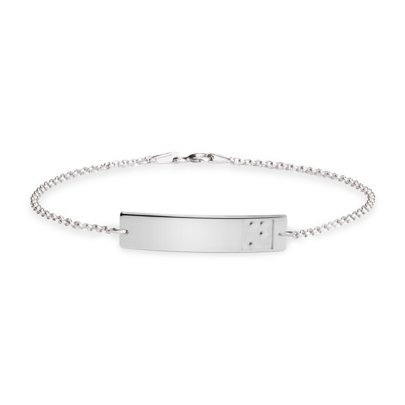 Braille Trauerschmuck Erinnerungen Fühlen Tasten Schmuckmanufaktur Braillekette Silber Gold Rose Vergoldet Gedenkschmuck Andenken Liebe Blindenschriftkette Armband