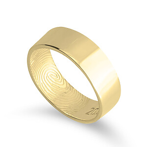 Coouple Ring Inside Innenseite Fingerabdruck Gravur Personalisiert Unsichtbarer Fingerprint Erinnerungen Trauerschmuck Gedenkschmuck Gold Vergoldet