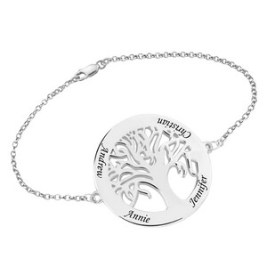 Engraved Tree Of Life Bracelet Armband Lebensbaum Individuell Graviert Gravur Personalisiert Trauerschmuck Erinnerungen