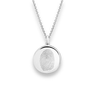 Erinnerungsschmuck Kette Trauerschmuck Andenken Gedenken Fingerabdruckkette Gravur Personalisierte Individueller Schmuckgravur 925 Silber Fingerprint