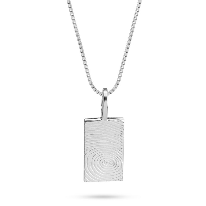 Fingerabdruck Kette Silber Erinnerungsschmuck Kinder Tot Gravur Hanhaenger