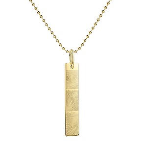 Fingerabdruck Gravur Erinnerungskette Gravurschmuck Individuell Personalisiert Familie Erbstueck Anhaenger Vergoldet Trauerschmuck Gedenk Andenken Maenner