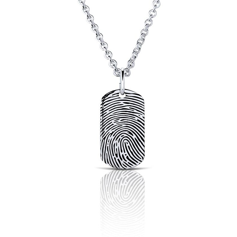 Fingeradruck Kette Erinnerungsschmuck Trauerschmuck Kinderkette Jungen