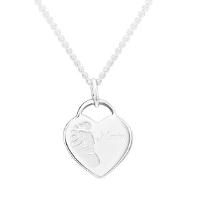 Herzkette Erinnerungsschmuck Trauerschmuck Personalisierte Kette Individueller Gravur Handabdruck Fussabdruck Baby Schmuck Andenken Gedenkschmuck Sternenkinder 925 Silber Anhaenger Graviert