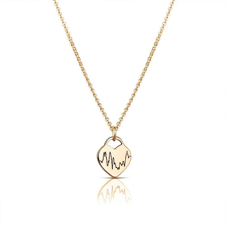 herzanhaenger ctg gravur herzschlag herzklopfen mama kindesherzschlag sternenkind geburt verbunden erinnerungsschmuck gold trauerschmuck gedenkanhaenger liebesbeweis kette tochter sohn kette