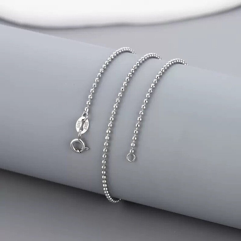 Kugelkette Kette Fingerprint Anhaenger Erinnerungsschmuck Trauerschmuck Andenken Individuelle Anhaenger Personalisiert Silber