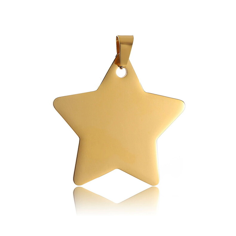 Stern Anhaenger Gold Erinerungsschmuck Fingerabdruck Hand Fußabdruck Trauer Sternrnkinder Mama Papa Star Gedenschmuck