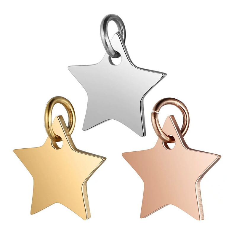Stern Anhaenger Rose Gold Silber Erinerungsschmuck Fingerabdruck Hand Fußabdruck Trauer Sternrnkinder Mama Papa Star Gedenschmuck