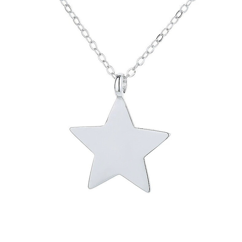 Stern Anhaenger Silber Erinerungsschmuck Fingerabdruck Hand Fußabdruck Trauer Sternrnkinder Mama Papa Star Kette Gedenschmuck