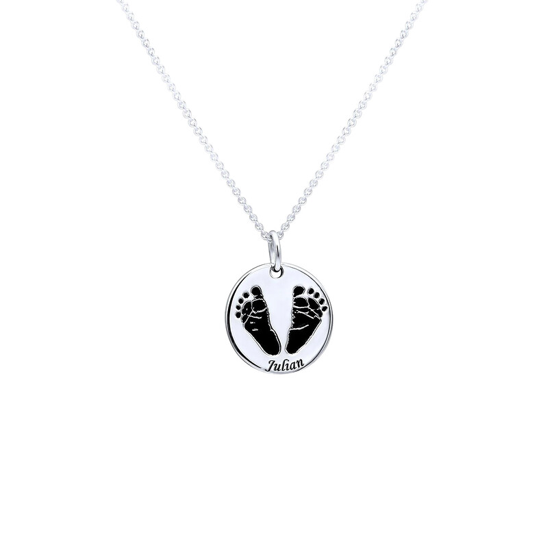 Trauerschmuck Fuer Sternenkinder Andenken Ronde Silber