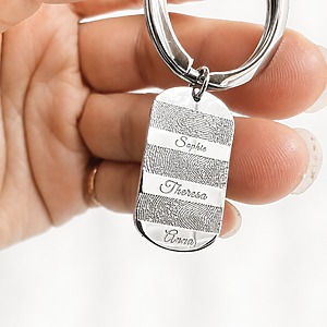 Anhänger Fingerabdruck Gravur Produktbild Gedenkschmuck gravur personalisiert schmuck monamor