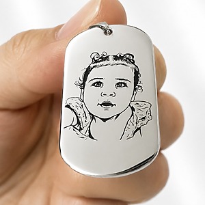 Anhänger Foto Bild Gravur Produktbild Schmuck gravur personalisiert schmuck monamor