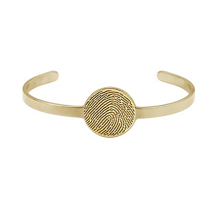 Armreif Rund Fingerabdruck Hand Oder Fussabdruck Personalisierte Gravur Trauerschmuck Erinnerungsschmuck Gedank Armband Damenarmband Herrenschmuck Gold