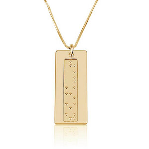 Braille Trauerschmuck Personalisierter Anhaenger Blindenschrift Erinnerungen Fühlen Individuelle Kette Geheimschrift Gedenken Andenken Liebesbeweise