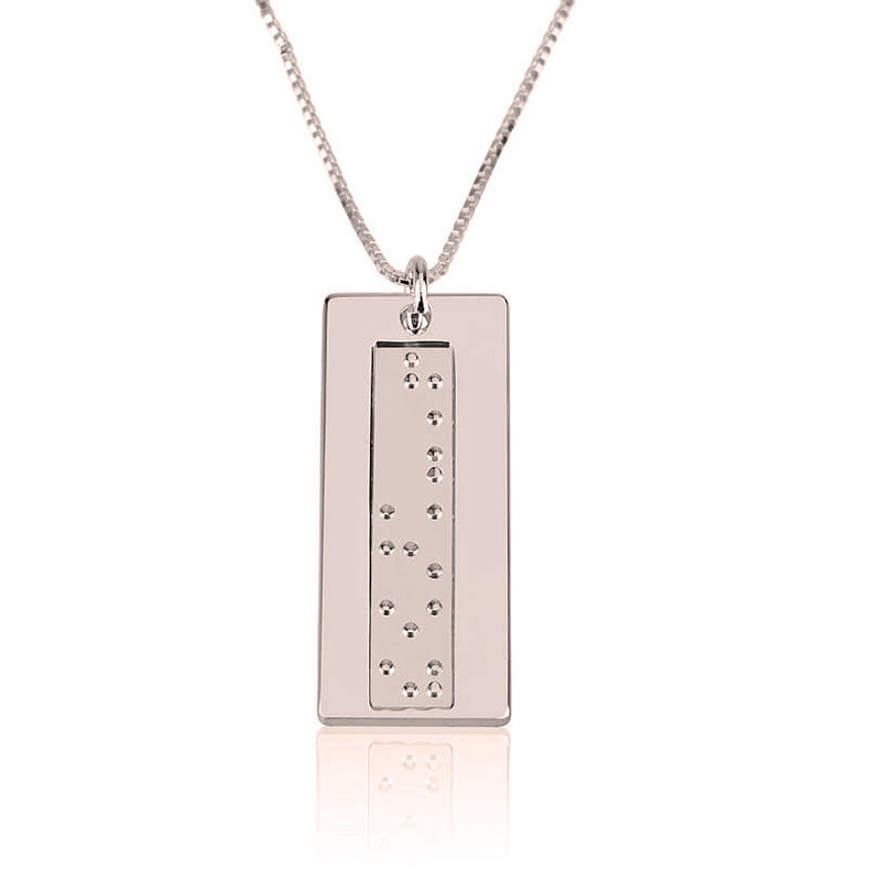 Braille Trauerschmuck Personalisierter Anhaenger Blindenschrift Erinnerungen Fühlen Individuelle Kette Geheimschrift Gedenken Andenken Liebesbeweise Rose