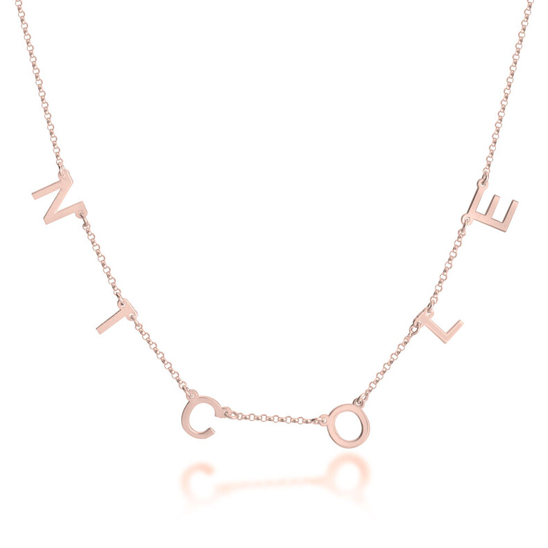 Erinnerungsschmuck Indibiduelle Anfertigung Namenskette Kette Mit Namen Trauerschmuck Liebesschmuck Gedenkschmuck Mutter Kette Silber Gold Rose Personalisiert