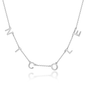 Erinnerungsschmuck Individuelle Namenskette Kette Mit Namen Trauerschmuck Liebesschmuck Gedenkschmuck Mutter Kette Silber Gold Rose Personalisiert