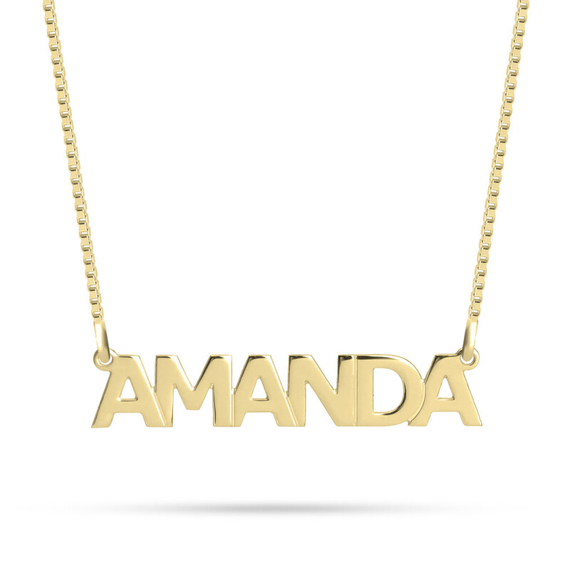Erinnerungsschmuck Namen Kette Anhaenger Mit Schrift Wort Trauerschmuck Gedenk Liebe Mama Papa Gold Vergoldet Personalisiert Individuell