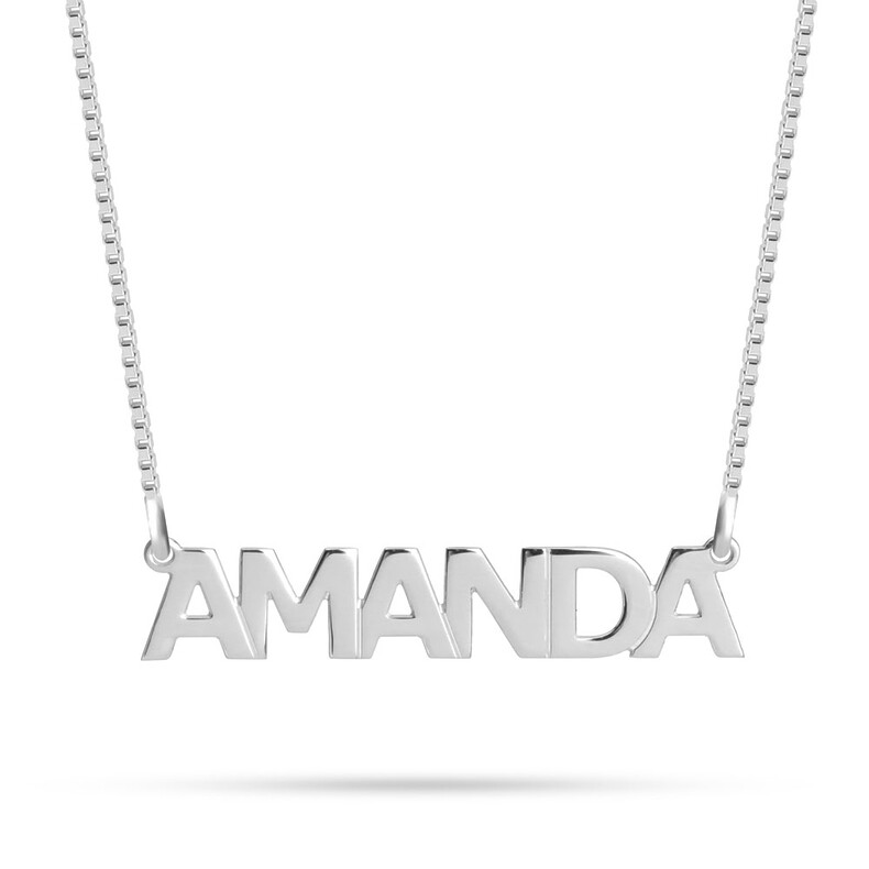 Erinnerungsschmuck Namen Kette Anhaenger Mit Schrift Wort Trauerschmuck Gedenk Liebe Mama Papa Gold Vergoldet Personalisiert Individuell Silber