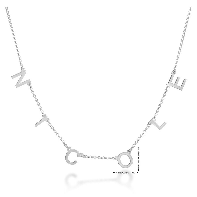 Erinnerungsschmuck Namenskette Kette Mit Namen Trauerschmuck Liebesschmuck Gedenkschmuck Mutter Individuell Gefertigt Kette Silber Gold Rose Personalisiert