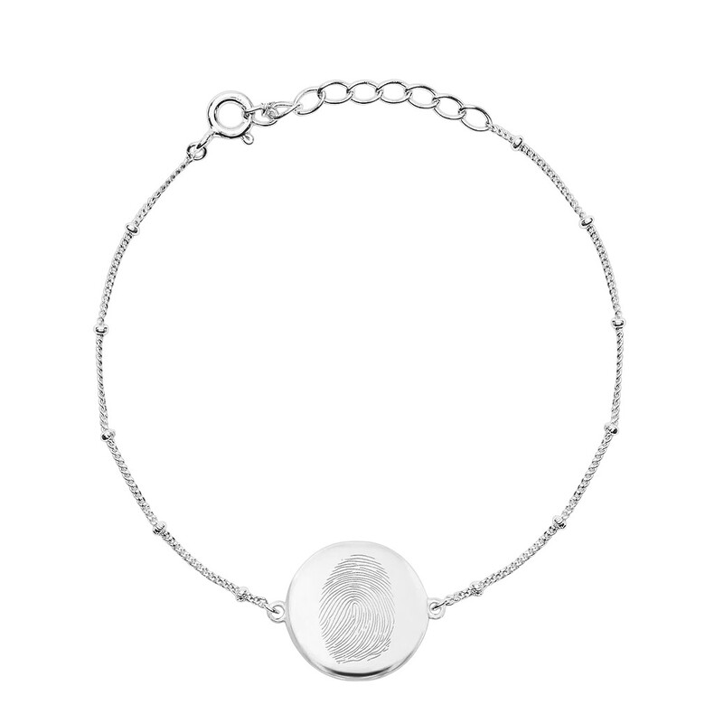 Fingerabdruck Armband Fingerprint Fingertip Erinnerungsschmuck Individuell Personalisierbar Trauerschmuck Gedenkanhaenger Silber Photoroom