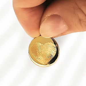 Отпечаток пальца Сердце Золото Изображение продукта Ручная работа гравировка персонализированные украшения monamor
