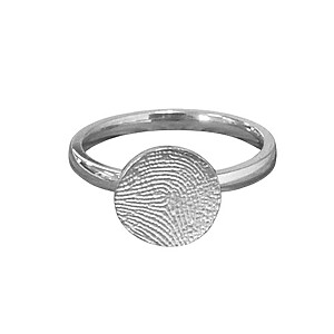 Fingerabdruck Ring Rund Silber Schutzkreis Fingerprint Erinnerungsschmuck Ehering Trauerschmuck Andenken Silber 925 Vergoldet Partnerring