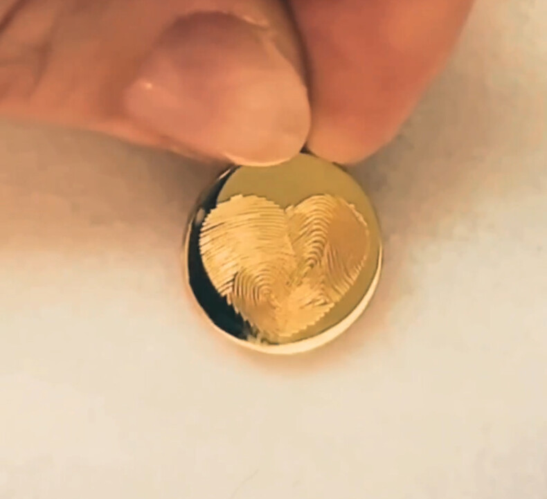 Fingerabdruck Schmuck Mit 2 Abdrücken Herzform Partnerkette Freundinnen Muttertag Mama Erinnerungsschmuck Trauerschmuck Gold Gravur Silber Vergoldet Rose Herzchen