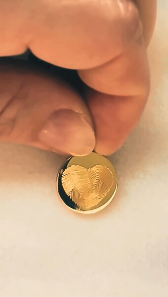 Fingerabdruck Schmuck Mit 2 Abdrücken Herzform Partnerkette Freundinnen Muttertag Mama Erinnerungsschmuck Trauerschmuck Gold Gravur Silber Vergoldet Rose Herzchen