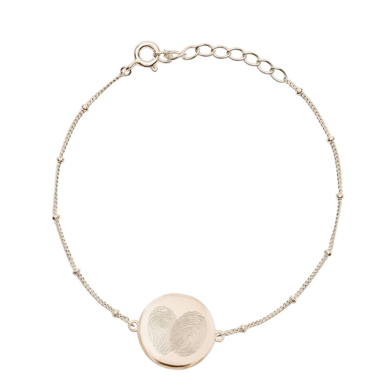 Fingerabdruck Schmuck Zwei Fingerprint Partnerarmband Mama Armreif Erinnerungsschmuck Trauerschmuck Gedenkanhaenger Personalisiert Individuelle Gravur Rose P