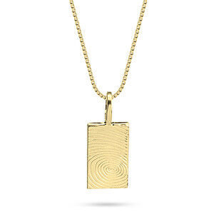 Fingerprint Fingerabdruck Kette Herrenkette Damenkette Silber Gold Erinnerungsschmuck Gedenkschmuck Trauer Anhaenger
