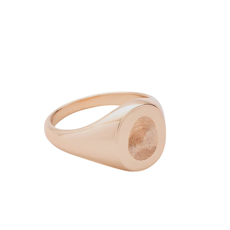 Fingerprint Fingerabdruck Ring Silber Erinnerungsschmuck Trauer Gedenkschmuck Partnerringe Personalisiert Individuell Gestaltung Couple Ringe Classic