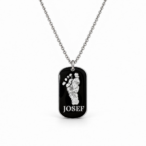 Fussabdruck Erinnerungsschmuck Silber 925 Weissgold Gravur Schmuck Personalisiert Tot Trauerschmuck Kette Baby
