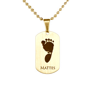 Keepsake Schmuck Anhaenger Maennerschmuck Für Papas Mit Fußabdruck Oder Hadnabdruck Kinderschmuck Gold Dogtag Trauerschmuck Erinnerungen Gedenk