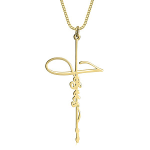 Kreuz Namen Schmuck Glaubens Anhaenger Erinnerungsschmuck Trauerschmuck Gotteswille Silber Gold Rose Vergoldung Namenschmuck Individuelle Gravur Personalisierter Schmuck