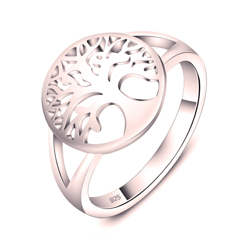 Lebensbaum Schmuck Erinnerungsschmuck Ring Silber Gold Rose Tree Of Life Gedenken Trauerschmuck Familie Family