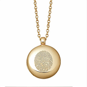 Medaillon Foto Individuelle Gravuren Fingerabdruck Hand Fussabdruck Trauerschmuck Erinnerungsschmuck Anhenger Bedeutung Personalisiert Gold
