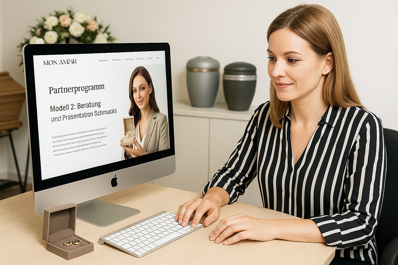 Monamor Partnerprogramm Affiliate System Provision Schmuck Schmuckstuecke Gravur Persoenlich