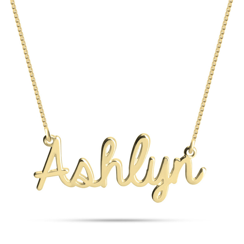 Namenkette Erinnerungsstück Personalisierter Schmuck Trauer Und Gedenkschmuck In Silber Gold Mir Schriftart