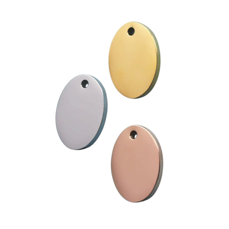 Ovaler Anhaenger Individuell Gestaltbar Mit Gravur Gold Silber Rose Erinnerungen Trauer Gedenkschmuck Kinder Familie
