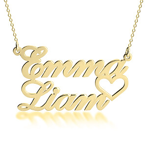 Partner Kette Namenskette Gold Vergoldet Anhaenger In Silber Gold Rose Für Ehepartner Paare Freundinnne Oder Mama Tochter Erinnerungsschmuck Personalisierter Schmuck