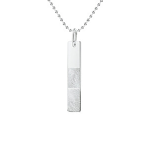 Partnerkette Anker Maennerkette Erinnerungsschmuck Couple Fingerabdruckkette Trauerschmuck Gedenkanhaenger Silber Couple Kette