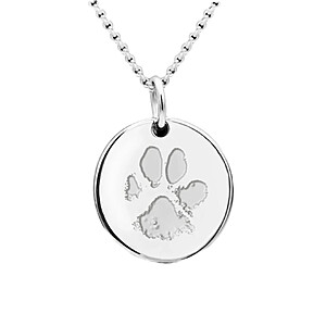 Pfotenabdruck Schmuck Anhenger Silber Gold Tot Erinnerung Vierbeiner Gednekschmuck Individuelle Tiergravur Personalisiert Hundepfote