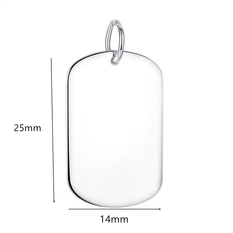 Plain Dogtag Silber