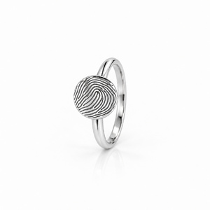 Ring Fingerabdruck Gravur Personalisiert Erinnerungsschmuck Andenken Trauer Familienschmuck