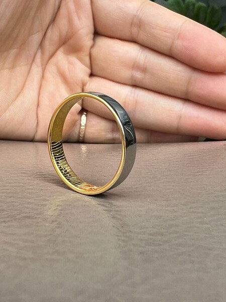 Ring Hochzeit Verlobung Silber Gold Vergoldet Erinnerungsschmuck Gedenk Trauerschmuck Personalisiertegravur Namengravur Fingerabdruckgravur Fingerprint Individuelle Gravur Unikat