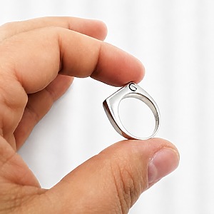 Ring Silber Asche / Urnen Gedenkschmuck gravur personalisiert schmuck monamor