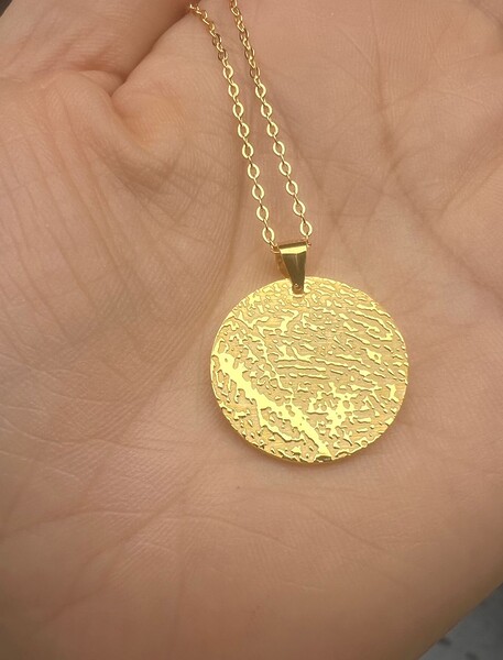 Rund 925 Silber Gold Vergoldet Erinnerungsschmuck Gedenkanhaenger Trauerschmuck Personalisiertegravur Namengravur Anhaenger Fingerabdruckgravur Fingerprint Individuelle Gravur Unikat